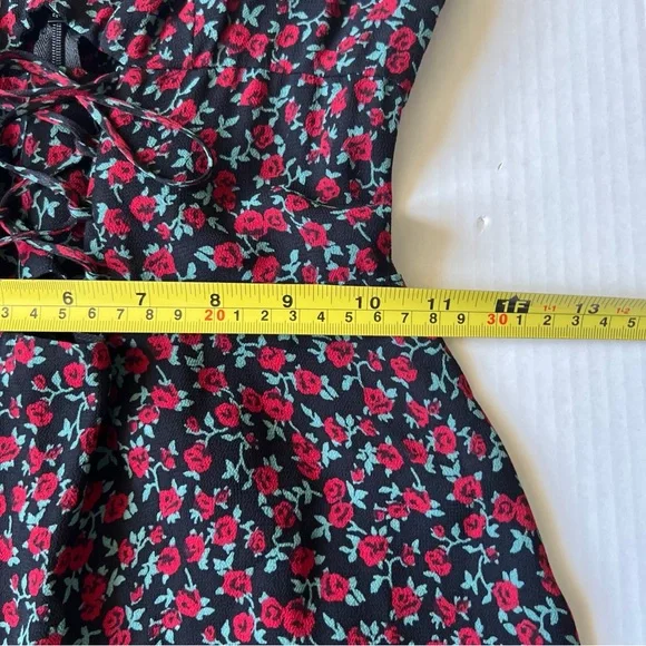 Reformation Sz 0 Strap Feminine Floral Mabel Rose Mini Dress NWOT - Picture 8 of 11